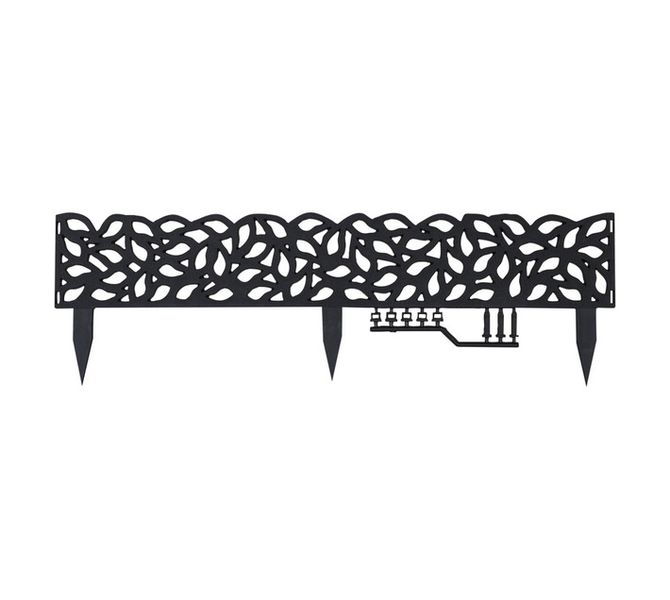 Garden Edging Falling Leaf Decorative Screen Charcoal 150 x 900 x 7 mm