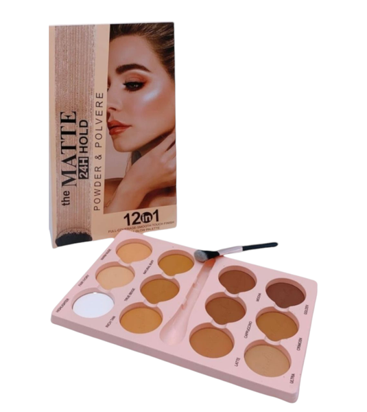 12 Colour Concealer &amp; Contour Powder Palette