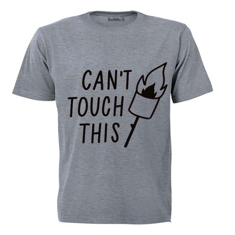 Can't Touch This - Camping - Kids T-Shirt - Grey