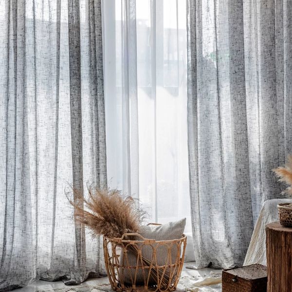 Matoc Readymade Curtain -Textured Sheer - Taped 265cm W x 250cm H - GreySlate