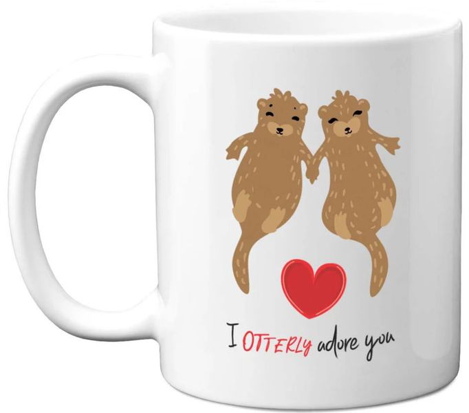 I Otterly Adore You Birthday Christmas Anniversary Valentine Gift 11Oz Mug
