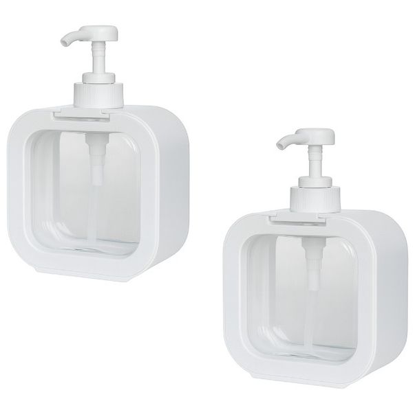 2 Pack - Multi-Purpose Liquid Soap and Dishwashing Bottle - White