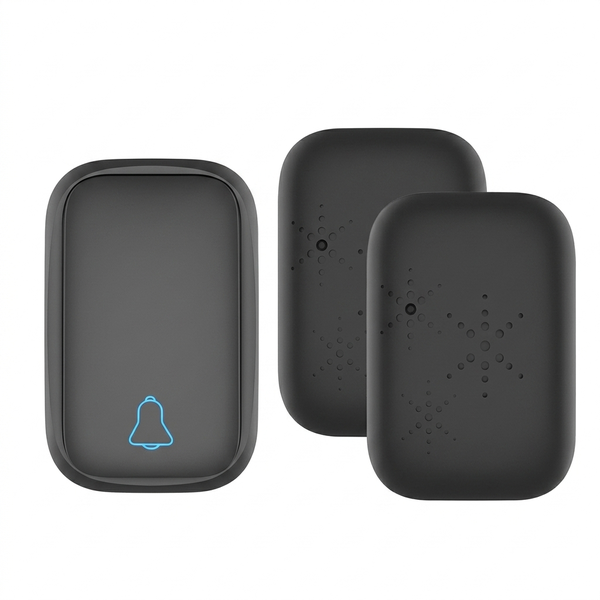 Battery-Free Self-Powered Wireless Doorbell - 1 Button &amp; 2 Receivers