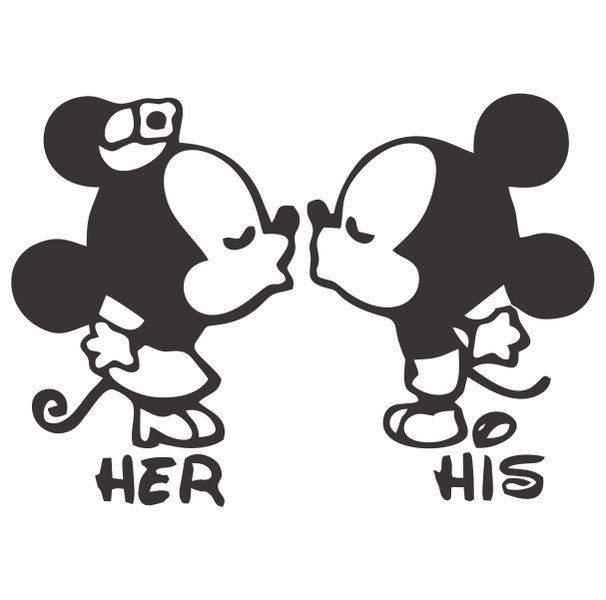 Micky Mouse &amp; Minnie Mouse Decal