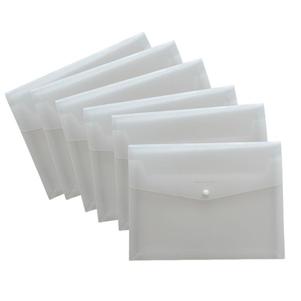 Plastic A4 Opaque Expandable Envelope File - Pack of 6