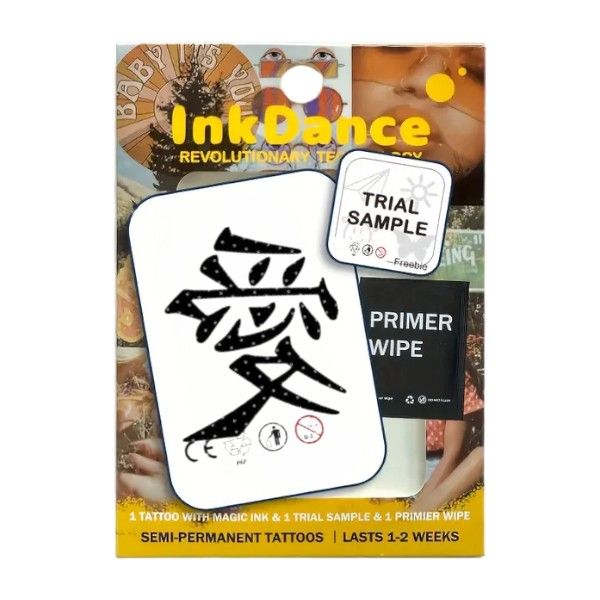 Chinese 'Love' Temporary Tattoo - Black
