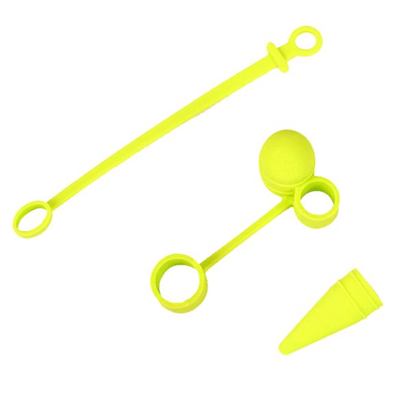 3 in 1 Ultra-Thin Silicone Cap Nib Tip Protector For Apple Pencil Yellow