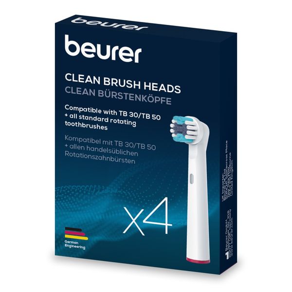 Beurer Toothbrush Heads: TB, Oral B &amp; Rotating Toothbrush Compatible x4