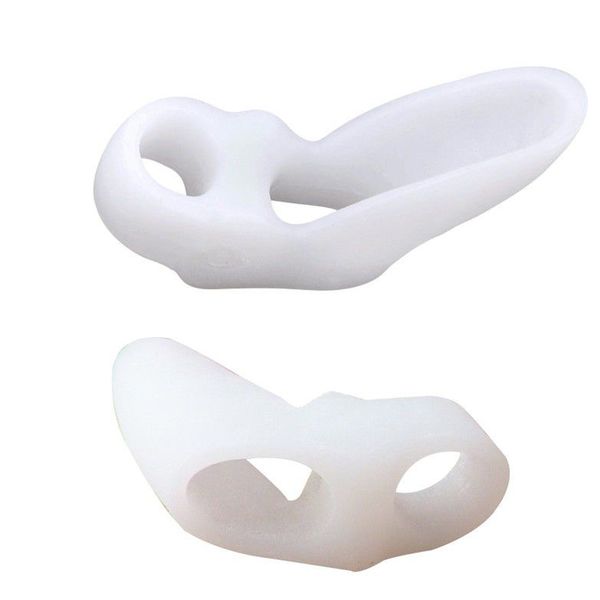 1 Pair Silicone Toe Correctors - White