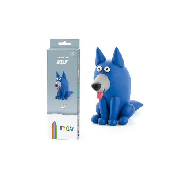 Hey Clay: Modelling Air-Dry Clay with Fun Interactive App - Wolf, 3 Cans