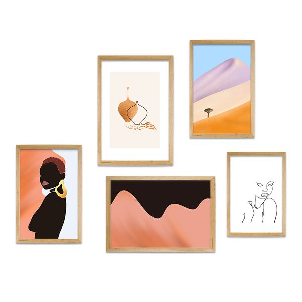 Cape Art African Inspired Wall Art Curated 5 Piece