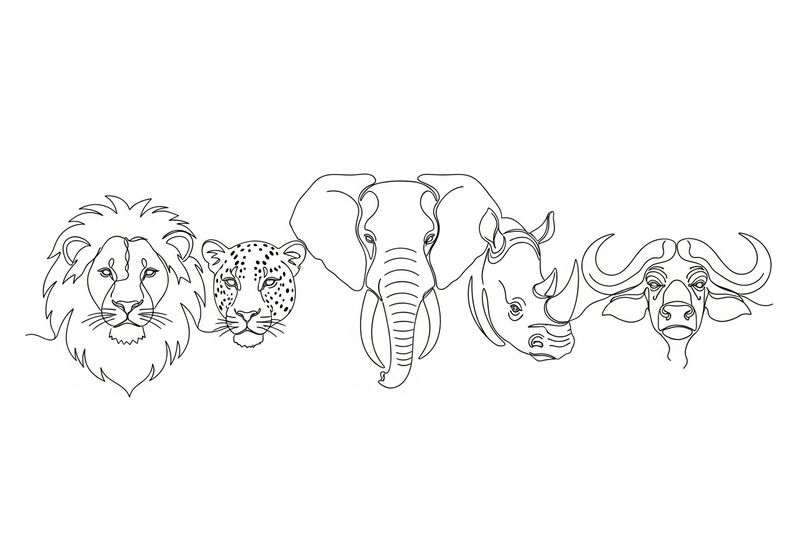 Moder Canvas Art Ready to Hang Contemporary Art - Big Five Safari