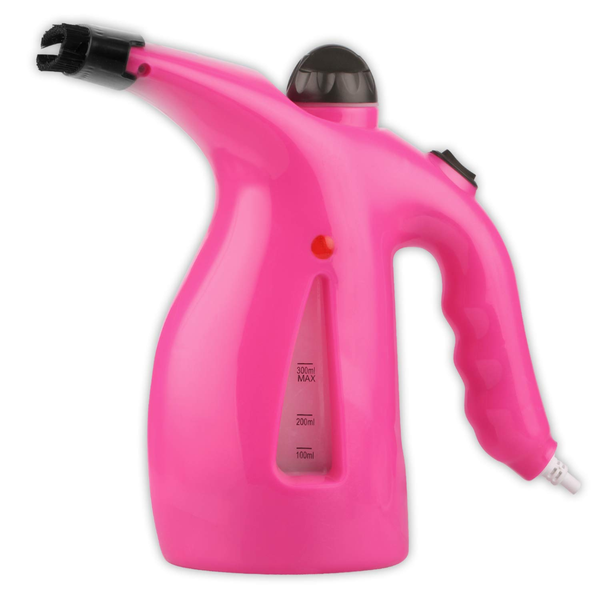 Portable 4-in-1 Handheld Garment &amp; Facial Steamer - Pink