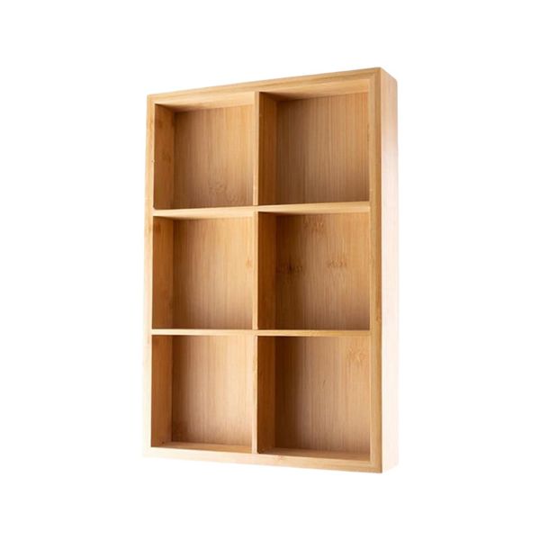 33 x 22 x 5cm Wooden Candy Serving Tray With 6 Compartment Organizer JC-137