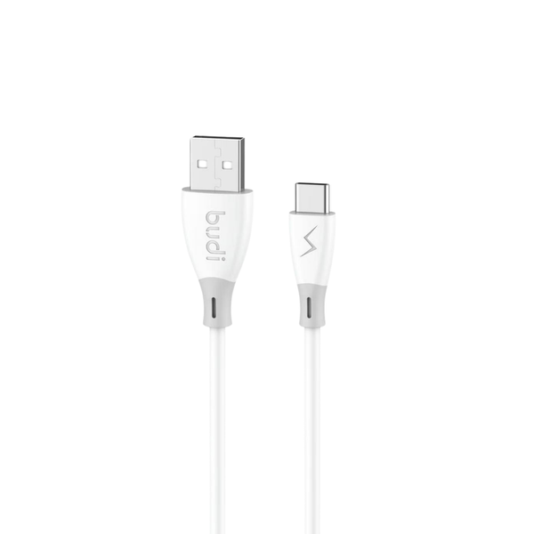 Budi 1.2M Length Usb to Usb-C Silica Gel Anti-Wind Charge and Sync Cable