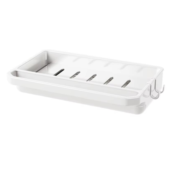 Wall-Mounted Kitchen Storage Rack with Drainage Cloth and Dishwashing Towel