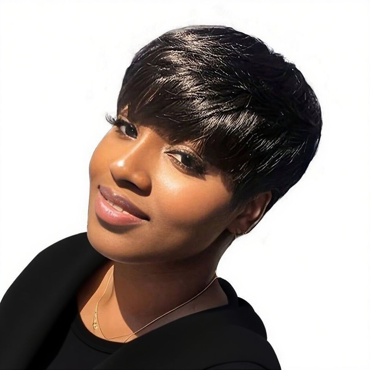VSP Brazilian Hair Glueless Pixie Cut Wigs- Short Straight Machine Made Wig