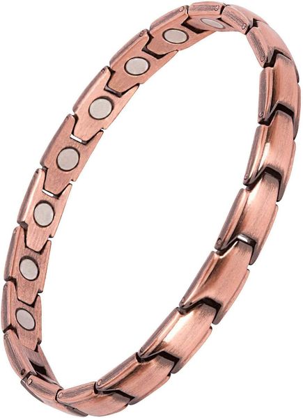 Hand Forged 99.99% Pure Solid Copper Magnetic Bracelets for Women