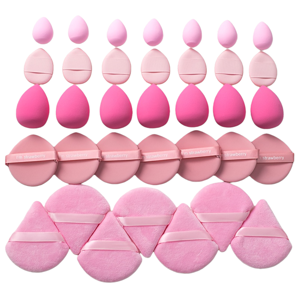 Cosmetic Puff Set Pink Puff Makeup Tools Accessories