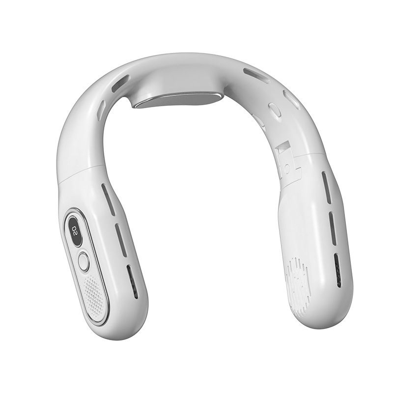Bladeless Foldable Neck Hanging Fan Mute and Highpower with Digital Display