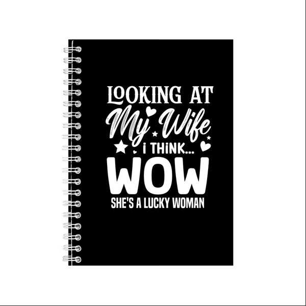 Wow A5 Notebook Pad with Lines Funny Marriage Graphic Birthday Present 046
