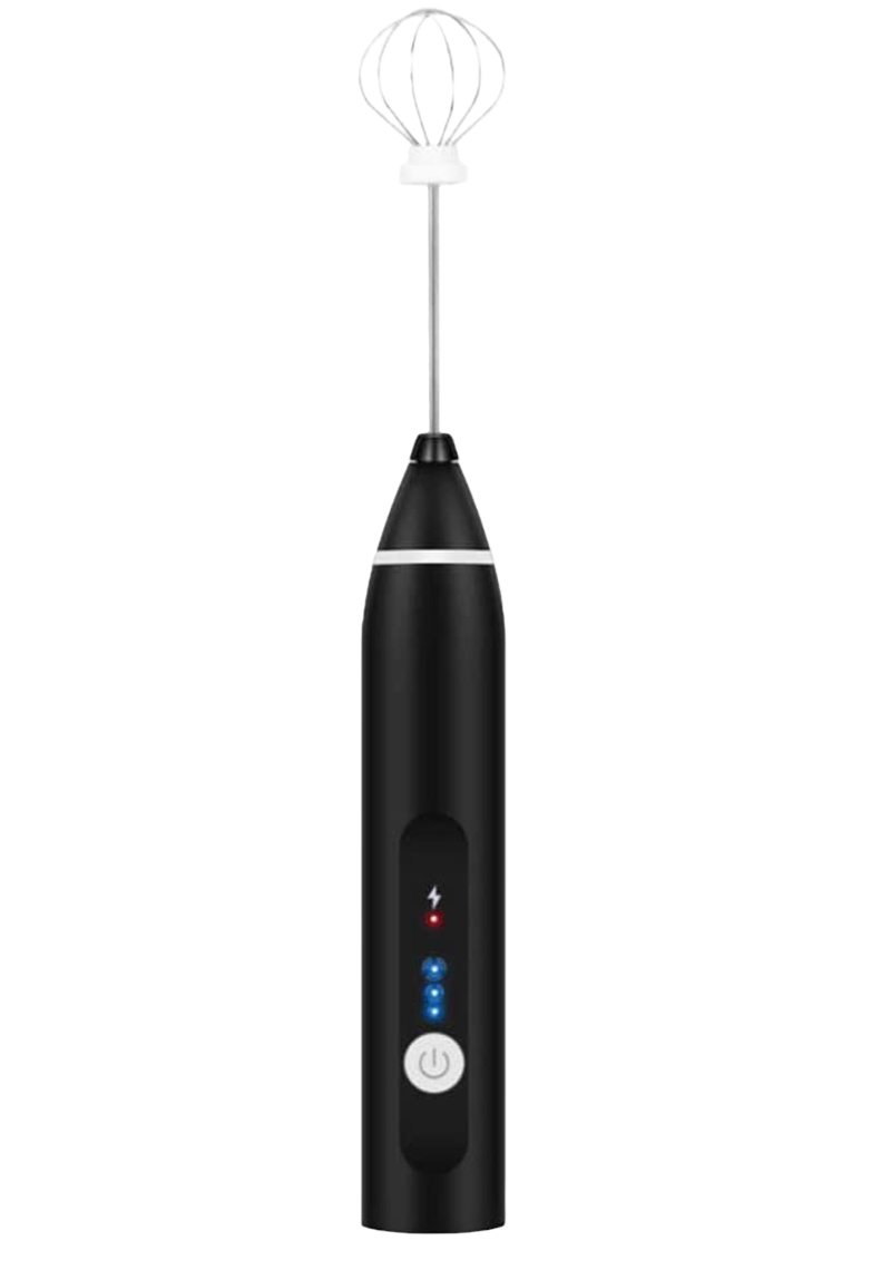 Rechargeable Electric Egg Beater and Milk Frother with Builtin Battery