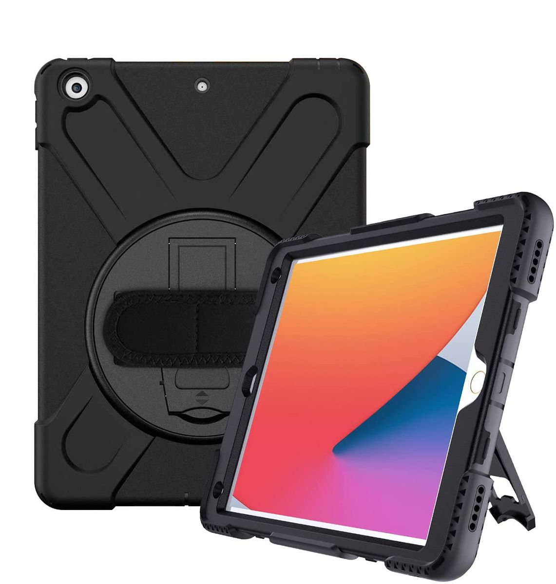 Tekron Rugged Hybrid Extreme Protection Kickstand Case for iPad 10.2 ...