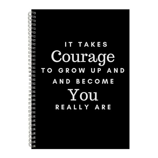 Real You A4 Notebook Spiral Lined Motivational Sayings Graphic Notepad 146