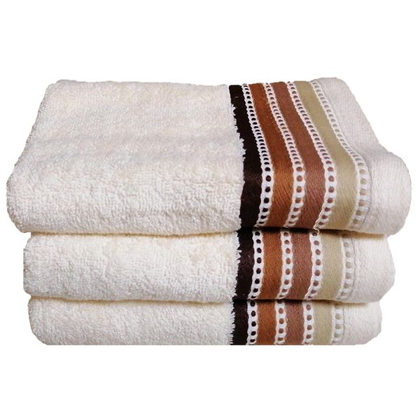 Royal Turkish Collection Towel - 450gsm -100% Cotton -Cream - Pack of 3