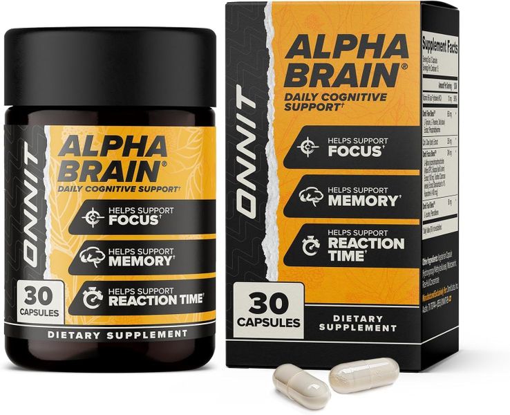 Onnit Alpha Brain Nootropic Brain Supplement for Men and Women [30 Count]