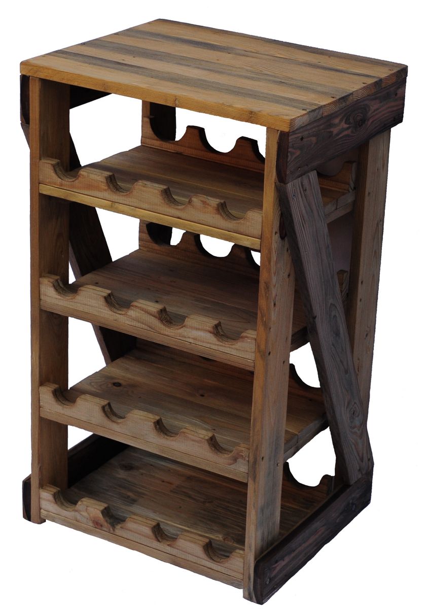 rustic wood wine rack