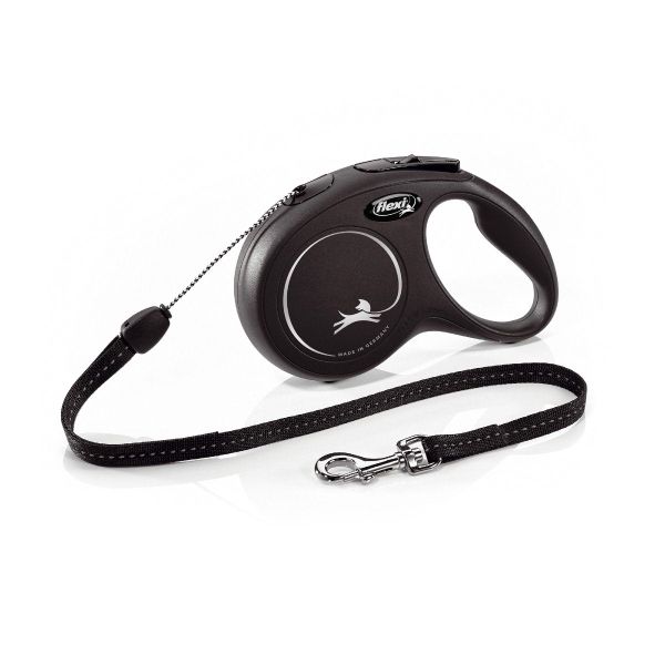 Flexi - Classic Retractable Lead -8m Medium Black