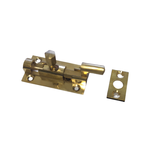 Solid Brass Necked Barrel Bolts - 50mm