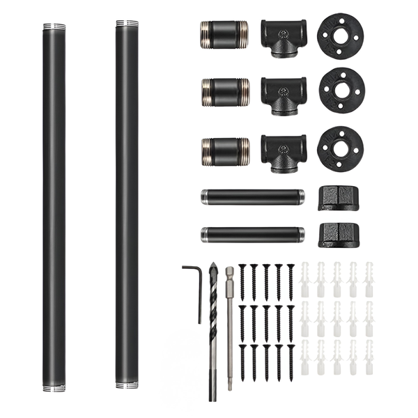 2M Wall-Mounted Wrought Iron Stair Handrail Safety Rail