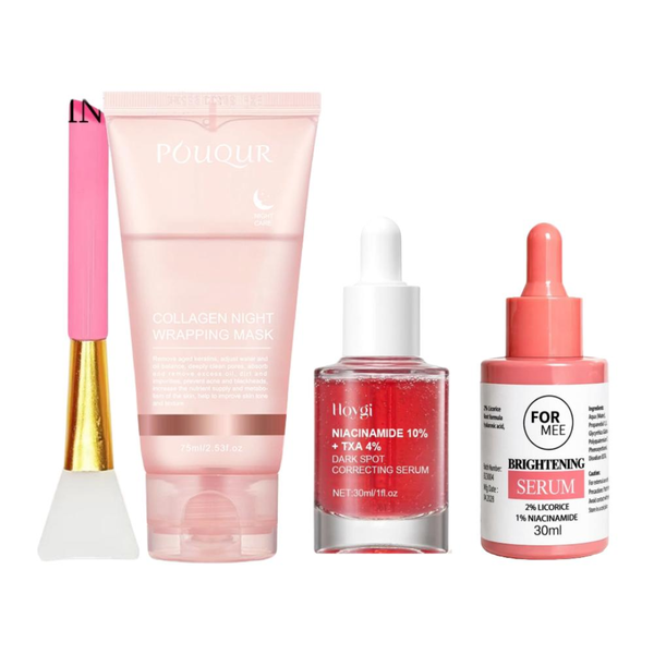 POUQUR Night Wrapping Mask , Niacinamide 10% + TXA 4% And Brightening Serum