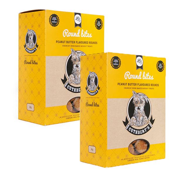 Cuthberts Peanut Butter Flavoured Rounds - 2 x 1kg