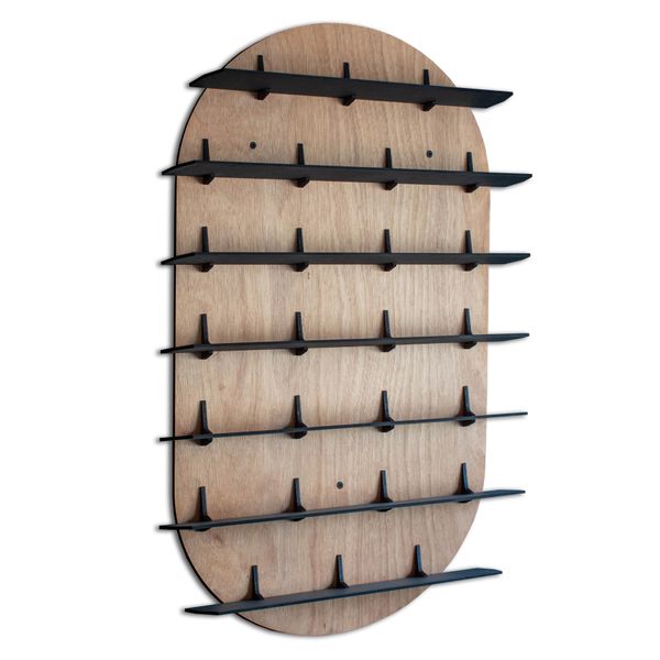db Creative - Large Oval Wall Wine Shelf (100x65cm)