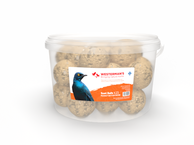 Westerman's 25 x Suet Ball Value Tub- Peanut Butter Flavour