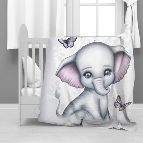 Elephant minky outlet blanket