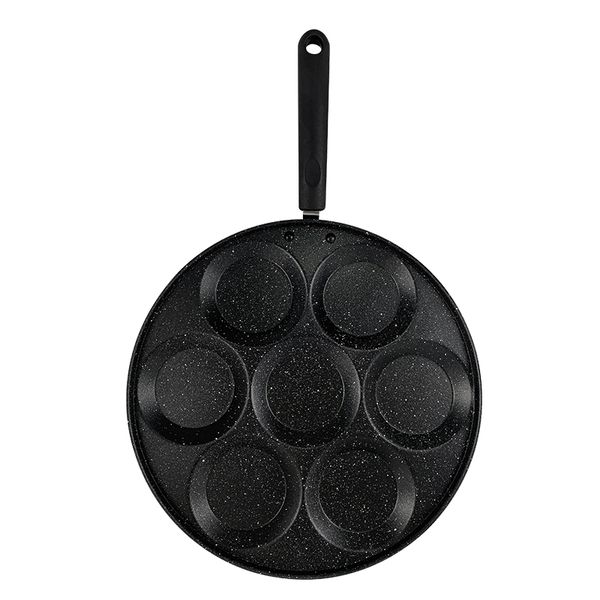 Seven-Cavity 133-67 Non-Stick Egg Frying Pan with Easy-Grip Handle
