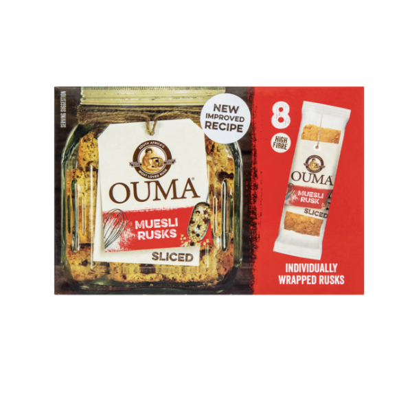 Ouma- Muesli 8 Single Sliced Rusks 240g x 12