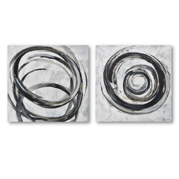 Canvas - Abstract Art Space Hole I and II - Oil Painting Set