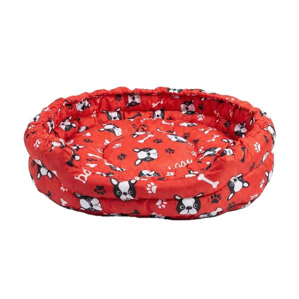 Large Washable Pet Bed for Dogs &amp; Cats - Various Dog Designs (58cm x 50cm)