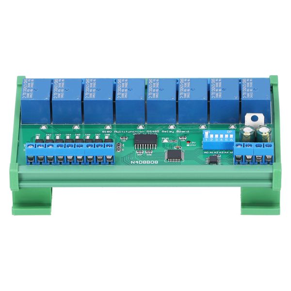 Relay Module 8 I/O DIN35 PLC RS485 12V