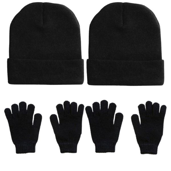 Knitted Beanie &amp; Gloves - 2 Pack