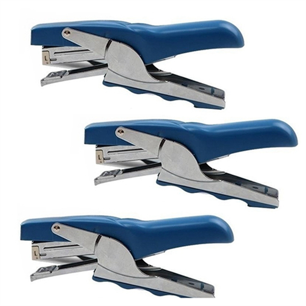 3 Pieces Heavy Duty Plier Stapler Office Stapler Blue