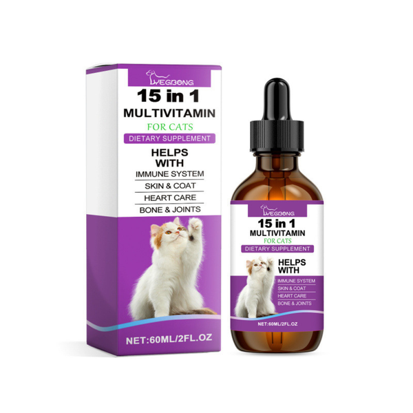 Yegbong 15-in-1 Multivitamin Supplement, Overall Health For Your Cat