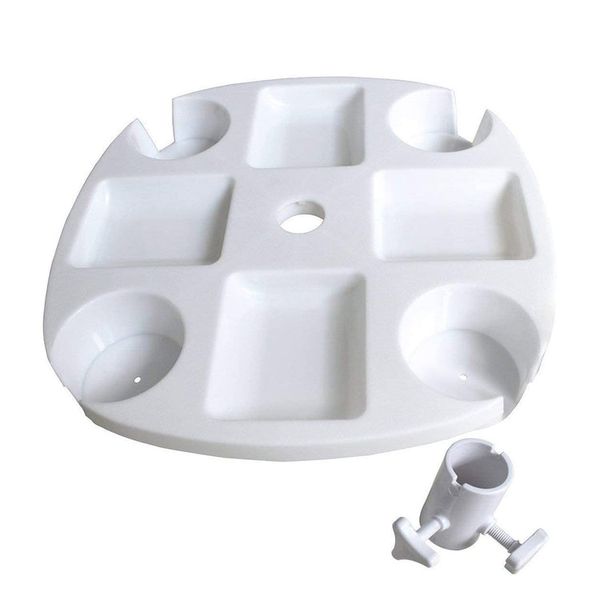 Beach Umbrella Cup Holder with Tray - for Beach &amp; Patio Umbrellas