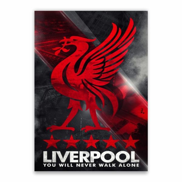 Liver Bird Crest And YNWA Poster - A1