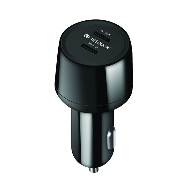 Intouch 40w PD Dual Type-C Fast Charge Car Charger